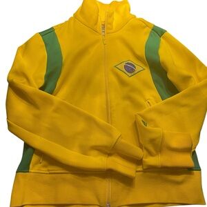 Brazil Yellow and Green Zip-Up Jacket